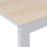  Stol za računalo bijeli i boja hrasta 110x60x73 cm od iverice | shoptok.hr