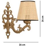 Opviq Zidna lampa Claire Coral, 15x10x13cm, IP20, Bež-zlatna boje | Eponuda.ba