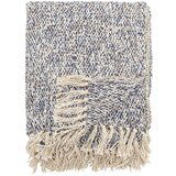 Bloomingville Prašno modra odeja iz mešanice lana 130x160 cm Ocean – | Shoptok.si
