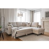 Miuform Bež sklopiva kutna garnitura od samta (s desnim kutom) Lofty Lilly – | shoptok.hr