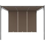  Vrtna sjenica s bočnim zastorom 4 x 3 x 2,25 m smeđe-siva | shoptok.hr