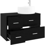  Set namještaja za kupaonicu 2 kom. Crni hrast Konstruirano drvo | shoptok.hr