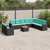  11-dijelni set vrtnih sofa od poliratana s jastucima crni | shoptok.hr