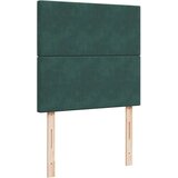 vidaXL Okvir kreveta s madracima tamnozeleni 100x200cm baršunasti | shoptok.hr