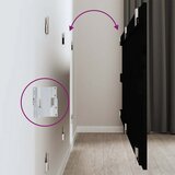  Zidno uzglavlje crni 147x3x60 cm od masivne borovine | shoptok.hr