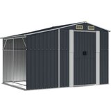 vidaXL Vrtna kućica antracit 277 x 192 5 x 179 cm od pocinčanog čelika | shoptok.hr