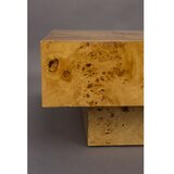 Dutchbone Klubska mizica v orehovem dekorju v naravni barvi 90x90 cm Quinn – | Shoptok.si