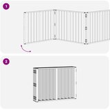  Vrata za pse 8 pcs Crna 80 x 60 cm Cinkani čelik | shoptok.hr