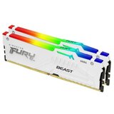 Kingston 32GB (2x16GB) DDR5 6000MT/s CL36 fury beast white rgb expo (KF560C36BWE2AK2-32) cene