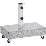 vidaXL Stojalo za senčnik svetlo sivo 45x25x8,3 cm granitno Cene
