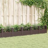 vidaXL Vrtna sadilica s klinovima smeđa 363 5x43 5x43 5 cm PP | shoptok.hr