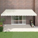 vidaXL Zložljiva tenda krem 5x3 m blago in aluminij Cene