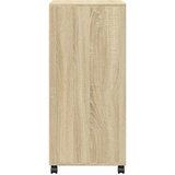 Ormarić s kotačima boja hrasta 55x40x91 cm konstruirano drvo | shoptok.hr