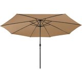  Vrtni suncobran s LED svjetlima 400 cm smeđesivi | shoptok.hr