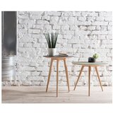 Gazzda Pomoćni stol od hrastovog drveta sa crnom pločom Arp, ⌀ 45 cm | shoptok.hr