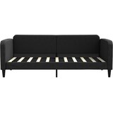  Dnevni krevet s madracem crni 90 x 190 cm od tkanine | shoptok.hr