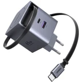 X615 65W GaN Charger 1A1C adapter za punjenje 65 W siva