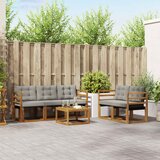  Set vanjskih sofa 6 kom. Prirodna i svijetlo siva | shoptok.hr