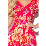 Numoco Long dress with neckline and frills | Shoptok.si
