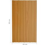 Krovni paneli 12 kom od pocinčanog čelika prirodni 80 x 45 cm | shoptok.hr
