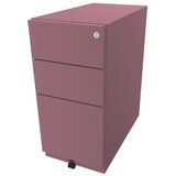 BISLEY Pomični predalnik Note™, 2 univerzalna predala, 1 predal za obešalne mape, VxŠxG 645 x 300 x 565 mm, roza | Shoptok.si