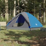 Šator za kampiranje za 3 osoba plavi 240x217x120 cm taft 190T | shoptok.hr