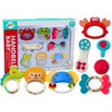 Lean_Toys Komplet igrač za dojenčka, ropotuljice, grizala, živali, 8 kosov | Shoptok.si