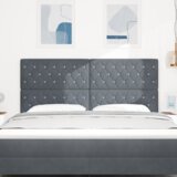  LED vzglavje z LED lučmi Diamantni Temno siva 90 cm Žamet, (5000043859) | Shoptok.si