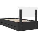  Krevetna konstrukcija Crna 100 x 200 cm Konstrukcijsko drvo | shoptok.hr