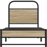 vidaXL Okvir kreveta bez madraca dimljena boja hrasta 80x200 cm drveni | shoptok.hr