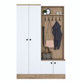 Kalune Design Predsobni komplet v orehovem dekorju v beli in naravni barvi Theresa - Kalune Design cene