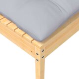  9-dijelna vrtna garnitura od borovine sa sivim jastucima | shoptok.hr