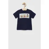 Birba&Trybeyond Otroška bombažna majica mornarsko modra barva