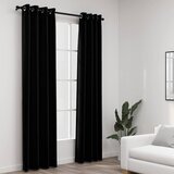  Zavjese za zamračivanje s prstenima 2 kom crne 140 x 225 cm | shoptok.hr
