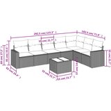  8-dijelni set vrtnih sofa od poliratana s jastucima crni | shoptok.hr