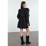 Trendyol Black Plain Lace Detailed Mini Woven Dress | Shoptok.si