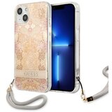 Guess GUHCP13SHFLSD IPHONE 13 MINI 5,4 ZŁOTY/GOLD HARDCASE FLOWER STRAP, (21833601) | Shoptok.si
