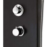 vidaXL Panel za tuširanje aluminijski 20 x 44 x 130 cm crni | shoptok.hr