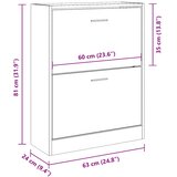 Ormarić za cipele boja hrasta 63x24x81 cm konstruirano drvo | shoptok.hr