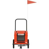 Prikolica za bicikl za ljubimce narančasto-siva tkanina/željezo | shoptok.hr
