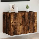  The Living Store Stenska TV omarica z LED lučkami dimljeni hrast 60x35x41 cm - TV Stenska Omarica, (21555257) Cene
