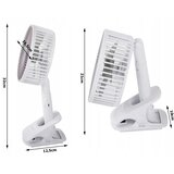  Brezžični aku. ventilator s sponko USB bel | Shoptok.si