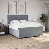 vidaXL Box spring postelja z vzmetnico svetlo siva 180x200 cm blago | Shoptok.si