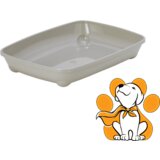 Moderna arist-o-tray small warm gray, otvoreni toalet za mačke bez rama, sivi | ePonuda.com