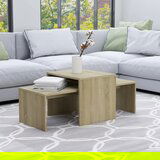 vidaXL Komplet klubskih mizic sonoma hrast 100x48x40 cm iverna plošča Cene