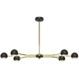 Jupiter 1979 - Luster na šipci TIANA 6xGU10/10W/230V crna/zlatna | Eponuda.com