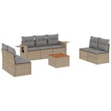 Maison Chic Seti vrtnega pohištva - Vrtna garnitura - Vrtni pohištvo set 8-delna z blazinami bež poli ratan, (21800856) | Shoptok.si