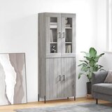 vidaXL Visoka komoda siva sonome 69 5x34x180 cm od konstruiranog drva | shoptok.hr
