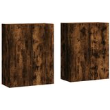 Maison Chic Stenska omarica - Zidna omarica 2 kosa dimljen hrast 69,5x34x90 cm iu518, (22063574) | Shoptok.si
