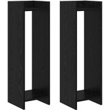  Stalak za biljke s policom 2 pcs Crni Hrast 30 x 30 x 100 cm | Eponuda.ba